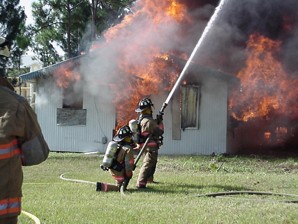 Fully Involved House Fire - Practice Burn