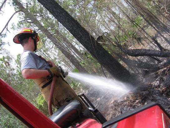 Monitoring "hot spots" after a brush fire