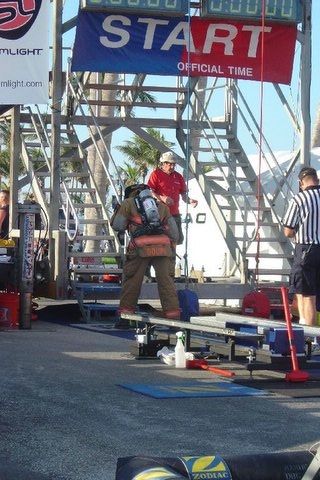 SCP firefighter competes in the Combat Challenge