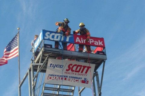 SCP firefighter competes in the Combat Challenge